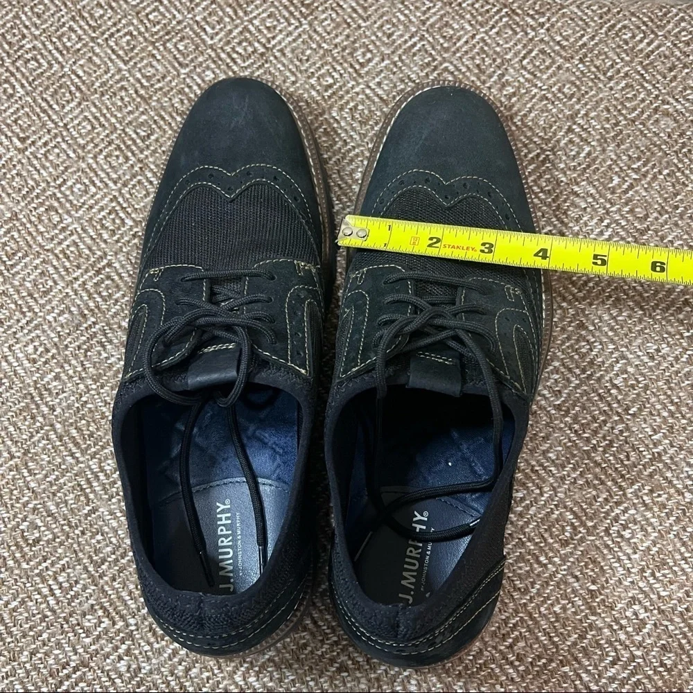J. MURPHY BY JOHNSTON & MURPHY WINGTIP LACEUP OXFORD COMFORT SHOES SIZE 9.5 EUC